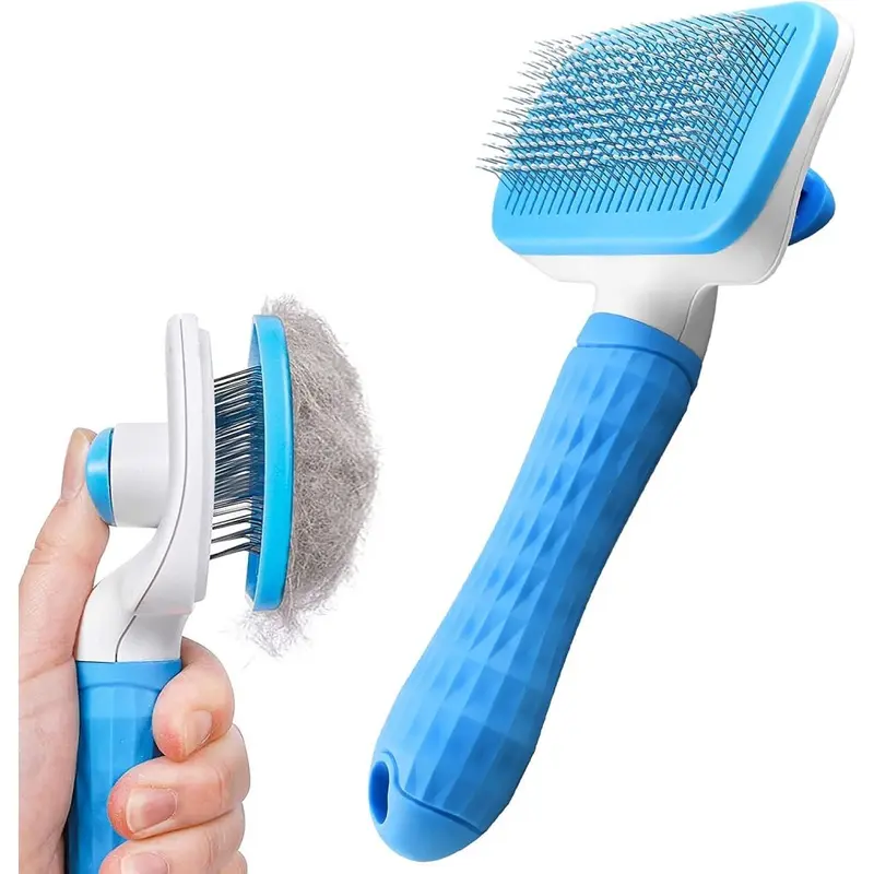Blue (Blue) Self-Cleaning Sliding Brushes With Smooth Handles