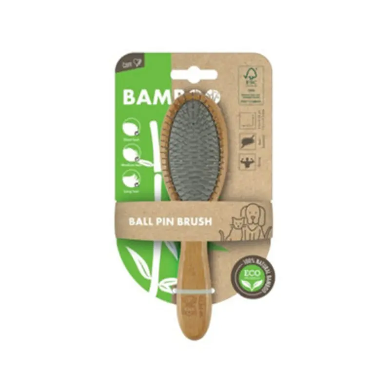 B&Q M-Pets Bamboo Ball Pin Brush