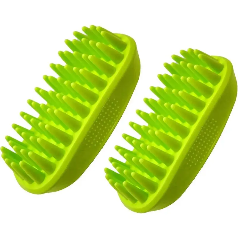 Bebetter Pack Silicone Dog Shampoo Brush, Dog Massage Comb, Soft Bath Brush Size 2