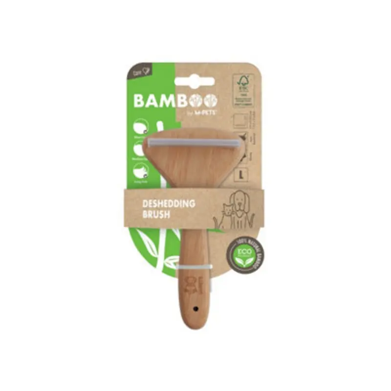 B&Q M-Pets Bamboo De-Shedding Brush L