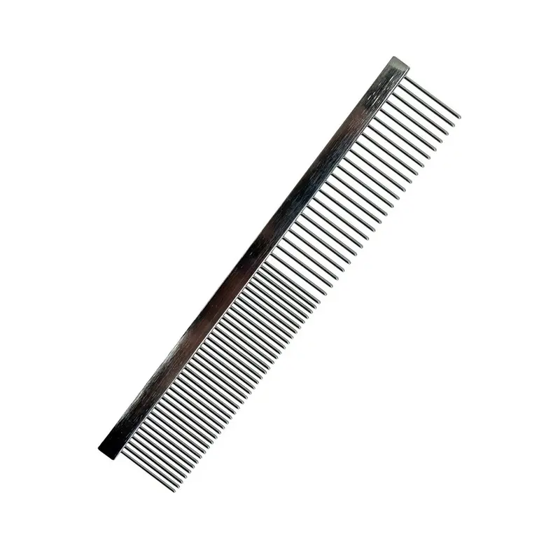 ERGO STEEL COMB - (7"" inch) - Ancol Dog Grooming bp Course Metal Pet Brush A2