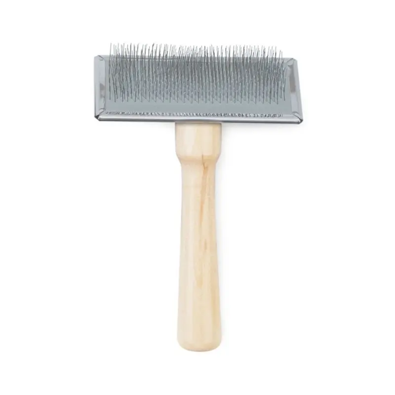 Ancol Heritage Wood Handle Soft Slicker Brush Med Medium