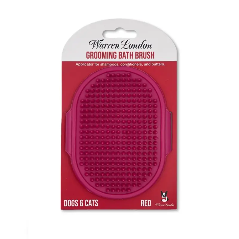 Warren Londen Red Warren London Grooming Bath Brush For Dogs And Cats
