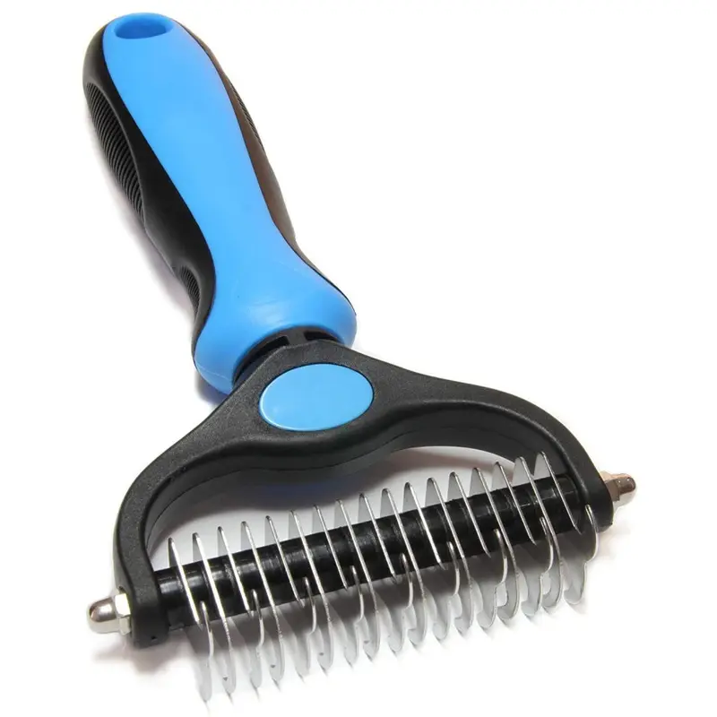 Limbo Pet Comb, Pet Deshedding Brush - Double-Sided Undercoat Rake For Dogs & Cats