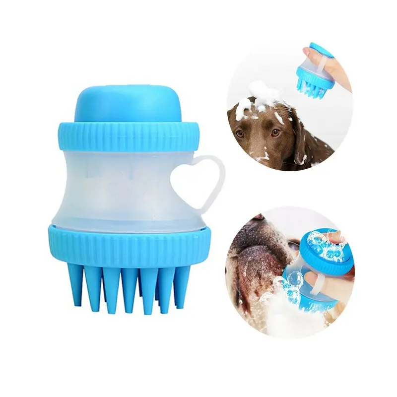 Ranpo Pet Dog Cat Grooming Brush Bath Cleaner Soothing Massage Rubber Comb