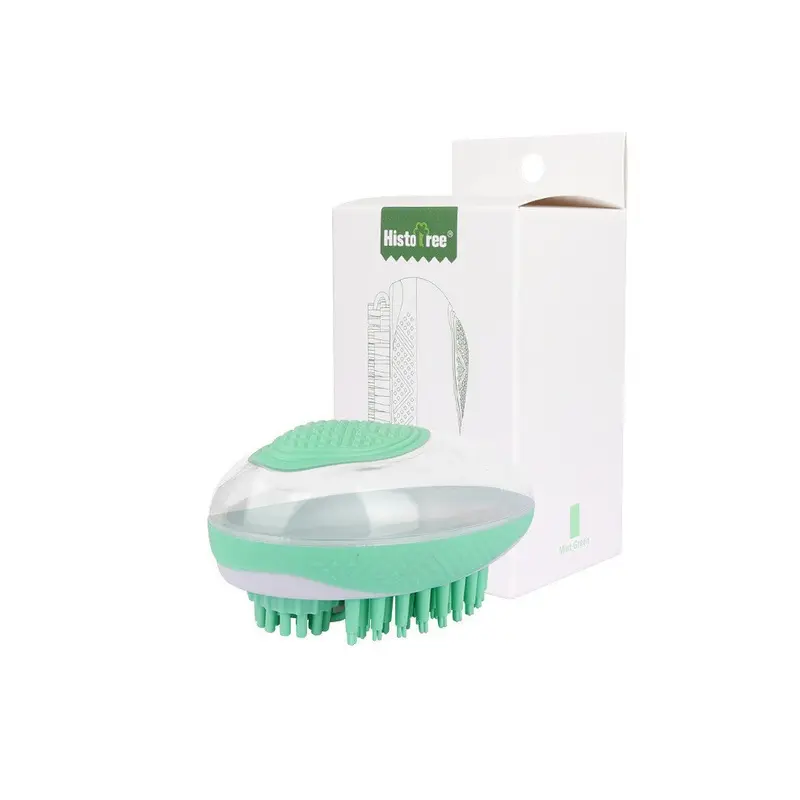 (StyleC) Pets Bath Brush Supplies Bath Massage Can Store Body Wash Brush Silicone
