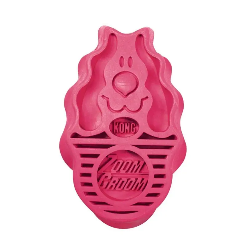 Kong Red - Zoomgroom - Dog Brush For Grooming And Shampooing - Brush For Dogs Large