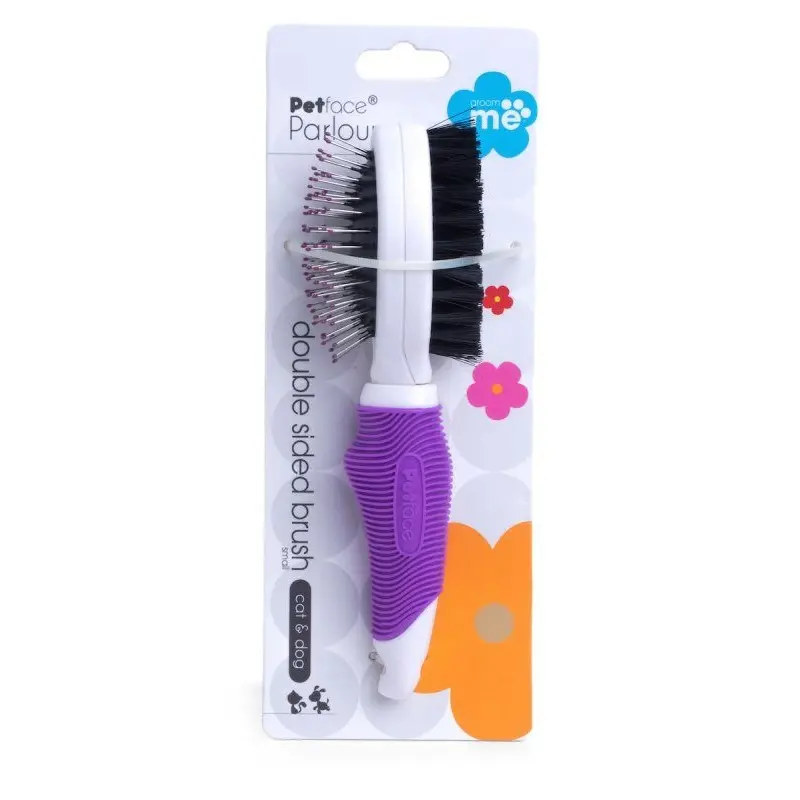 Petface Double Sided Brush For Dogs - One Small