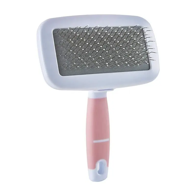Gopatriot Memory Pink Cat And Dog Hair Brush, Pet Hair Grooming Tool Brush - Small