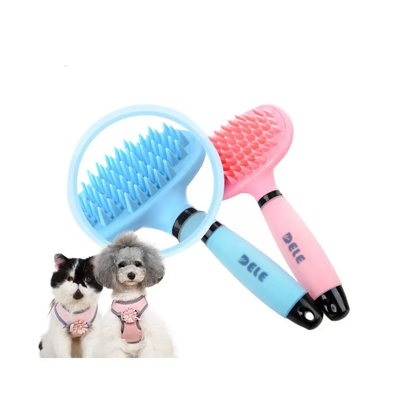 Hkhbjs Pink (Pink) Comb Dog Hair Remover Cat Brushing Tool Pet Bath Brush 150G