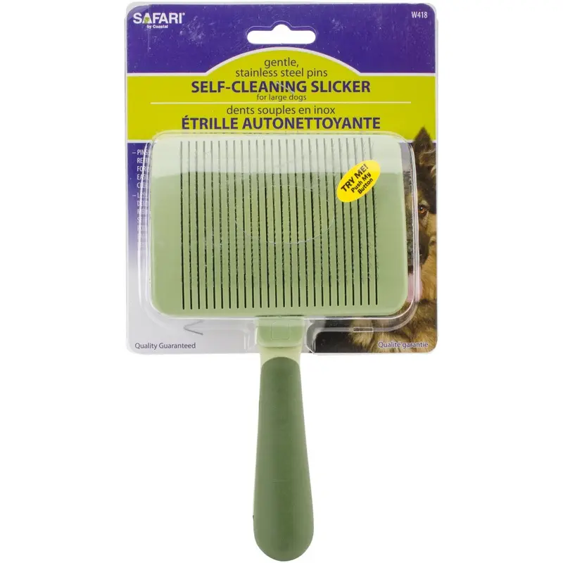 Coastal Pet Products Safari Dog Self-Cleaning Slicker Brush Large