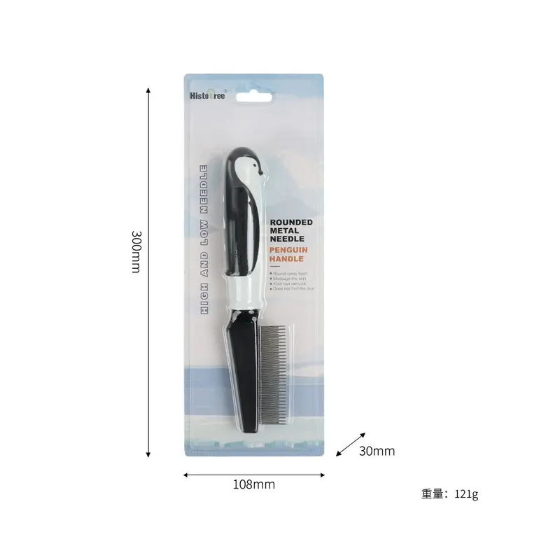 (StyleJ) Plastic Metal Cat Pet Comb Cleaning Entangled Hair Products Pet Cleaning