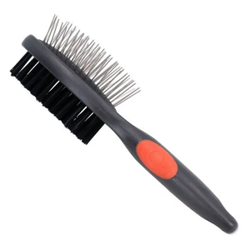 Ab Tools Double Sided Brush With Ergonomic Hand Grip Dog Cat Pet Grooming ) Small
