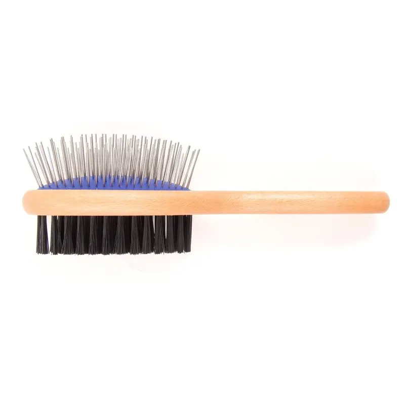 Ancol Wood Handle Double Sided Brush - Large