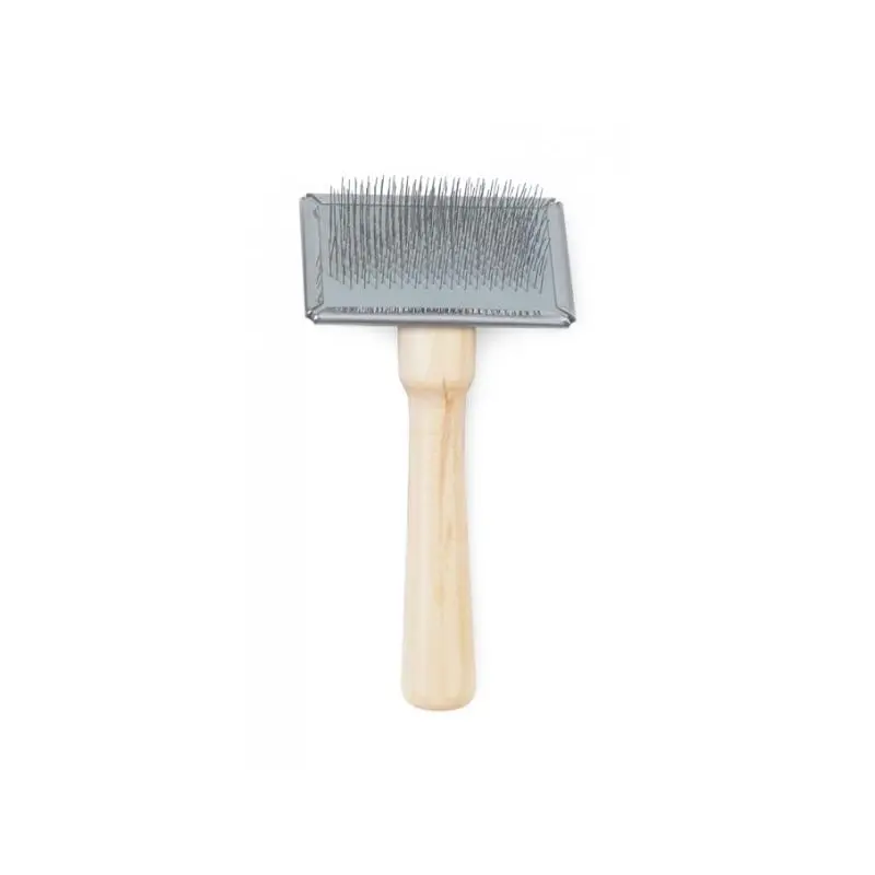 Ancol Heritage Wooden Handle Soft Slicker Brush - Large