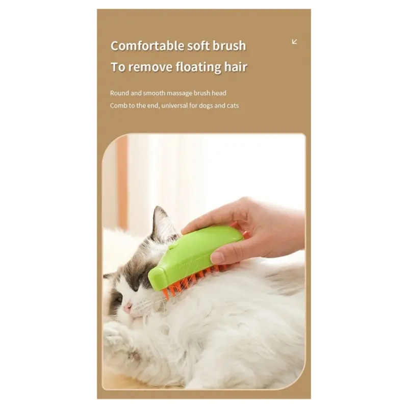 Yellow Electric Cat Hair Brushes For Massage Pet Grooming Comb