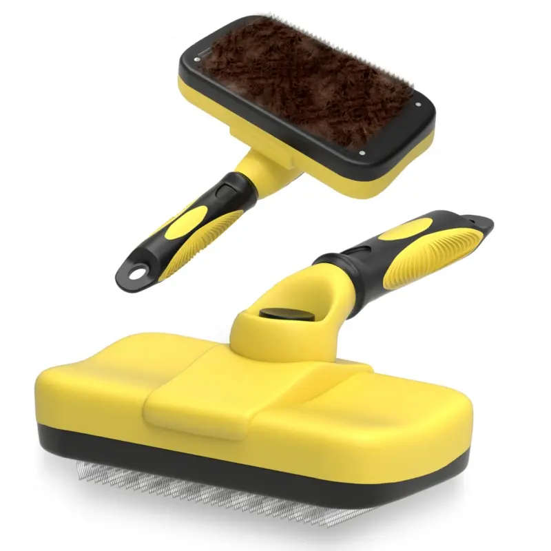 Self Cleaning Pet Dog Cat Slicker Brush Grooming For Hair Pets Small