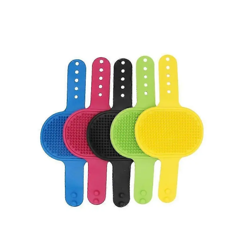 5Pcs Pet Bathing Massage Brush Massage Comb Dog Bathing Glove Massage Glove Size 5