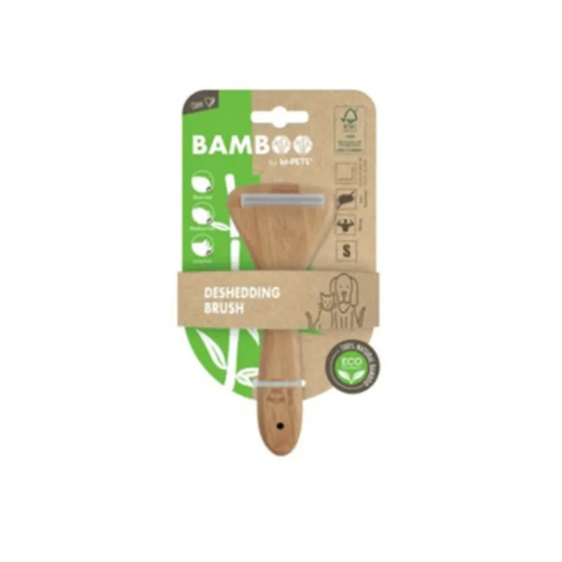 B&Q M-Pets Bamboo De-Shedding Brush - Small