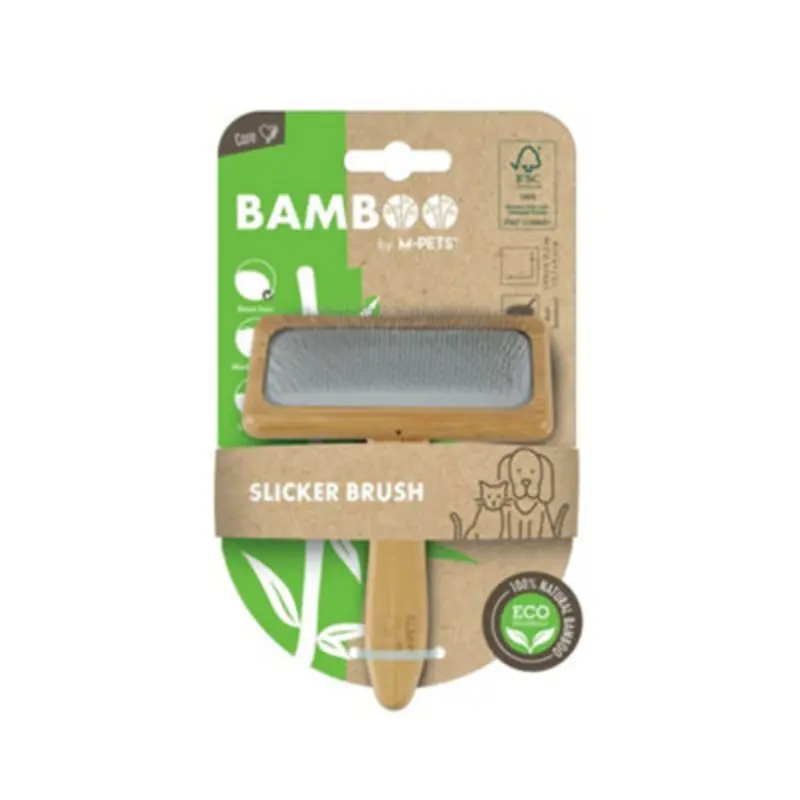 B&Q M-Pets Bamboo Slicker Brush - Medium