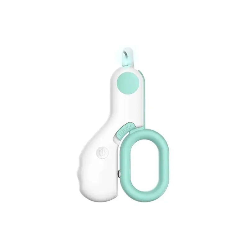 Rowjow Green/Light () Led Cat Dog Nail Clipper Cutter Pet Claw Trimmer With Safety Lock