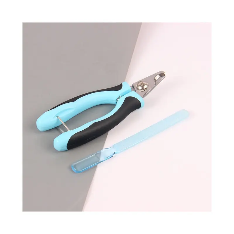 Blue (Blue) Pet Nail Clipper Stainless Steel With File