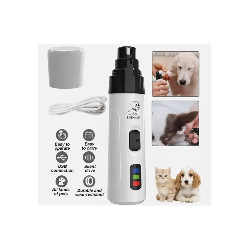 Pet Dog Cat Nail Claw Grooming Grinder Trimmer Electric Nail File Tool