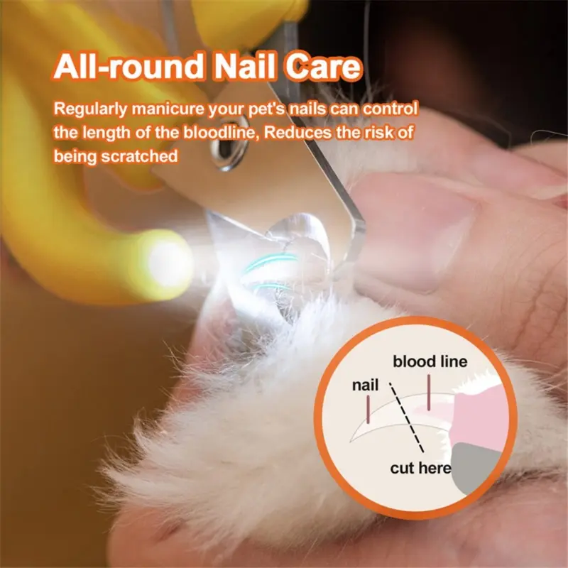 Light/Green Pet Nail Clipper With Led & -U-V Kitten Nail Clipper,