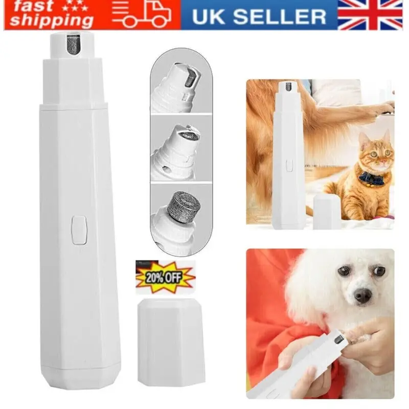 Bghone Pet Cat Claw Grooming Trimmer Electric Tools Dog Toe Nail File Grinder
