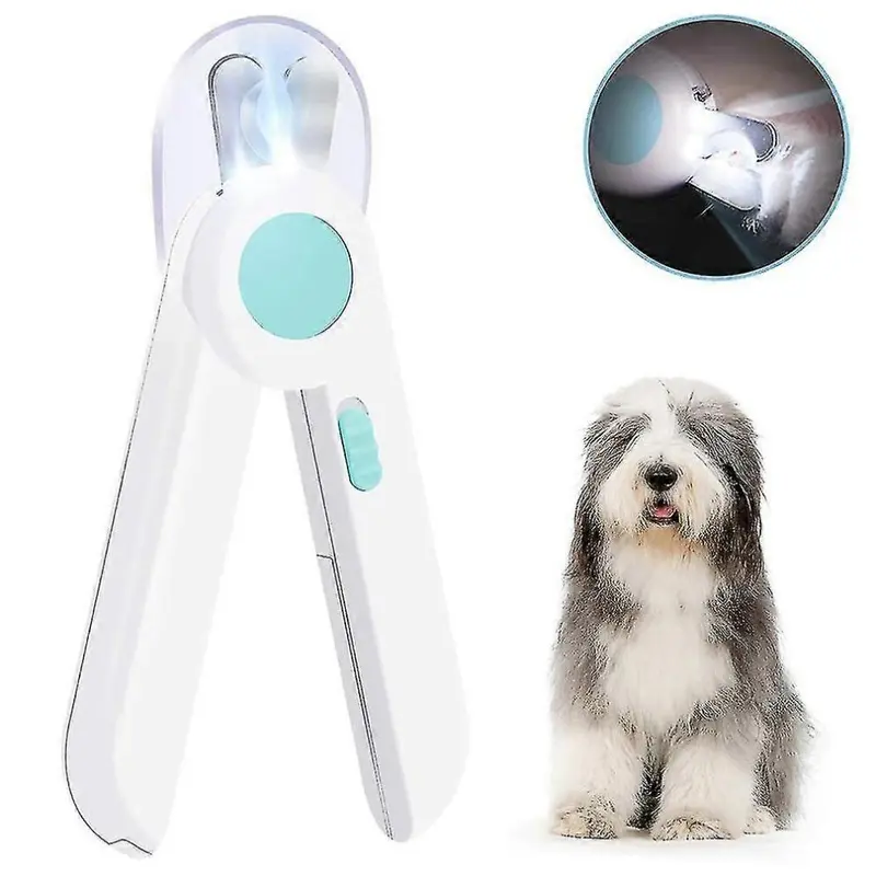 Blue/Light (, One Size) Professional Dog Cat Pet Nail Clippers With Led ()
