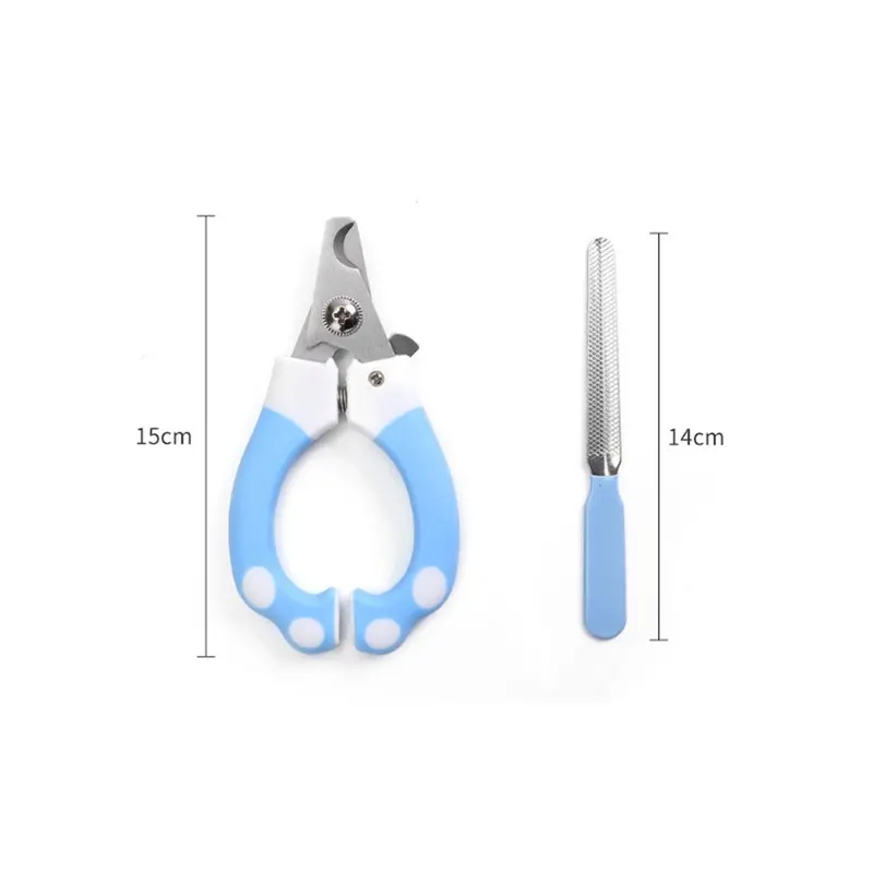 Blue ) Pet Cleaning & Dog Nail Clippers Nail Scissors Cat Nail Scissors With File Large