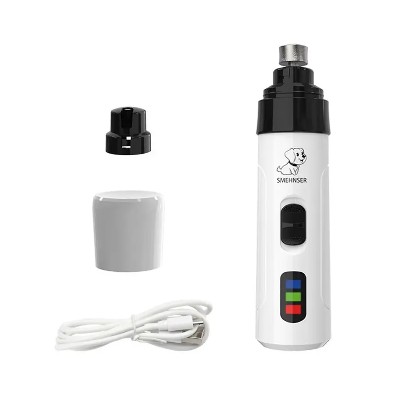USB Rechargeable Pet Nail Grinder - Quiet Painless Trimmer
