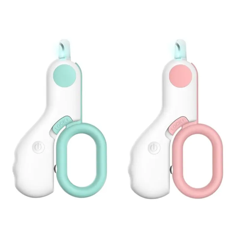 Jojomino 2Pcs Led Pet Nail Clippers Cat Trimmer For Indoor Cats Bunny Kitty Dog