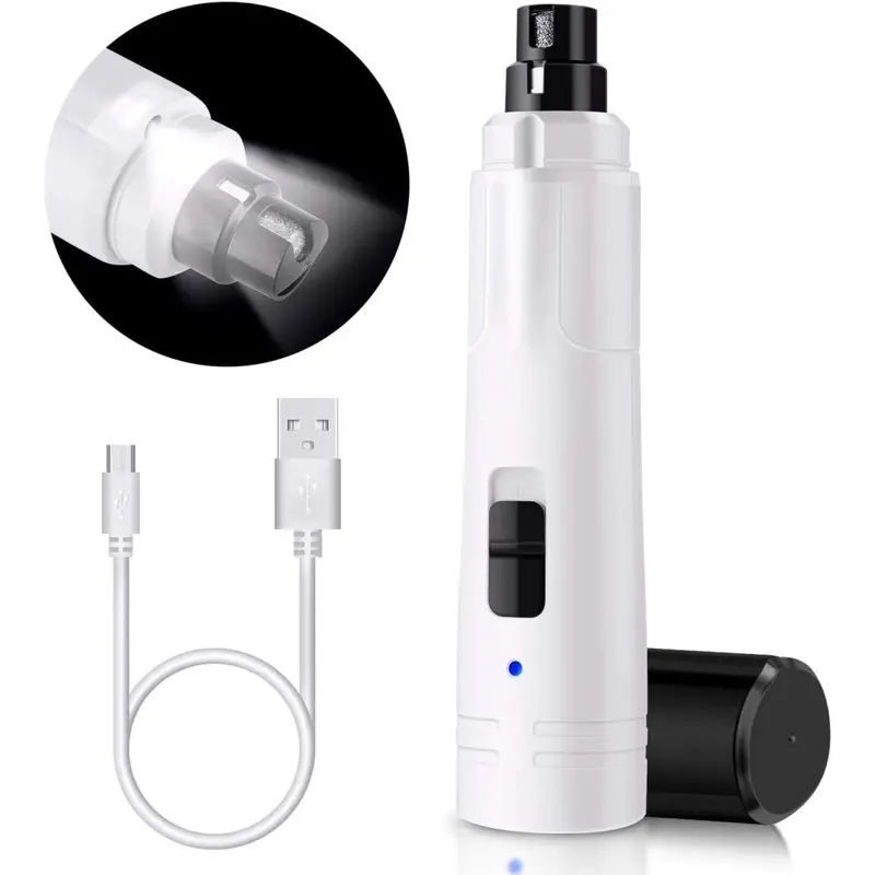 Limbo Light Dog Nail Grinder With Led - Upgraded Two Speed Electric Pet Nail Grinder