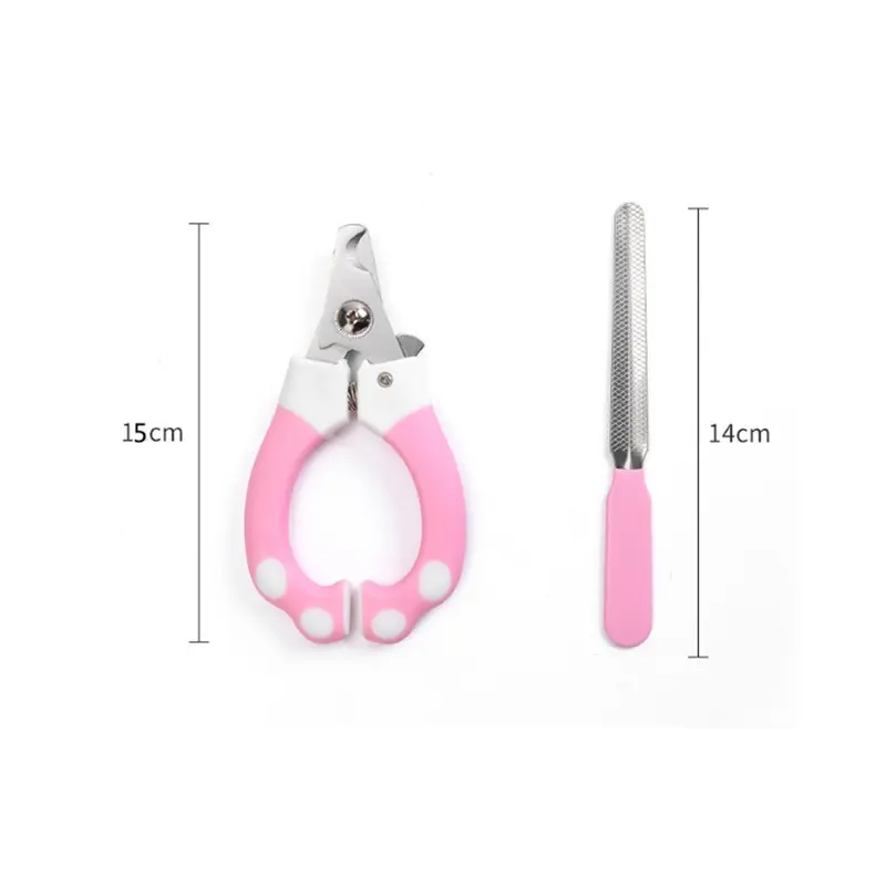 Pink (Larg ) Pet Cleaning & Dog Nail Clippers Nail Scissors Cat Nail Scissors With File
