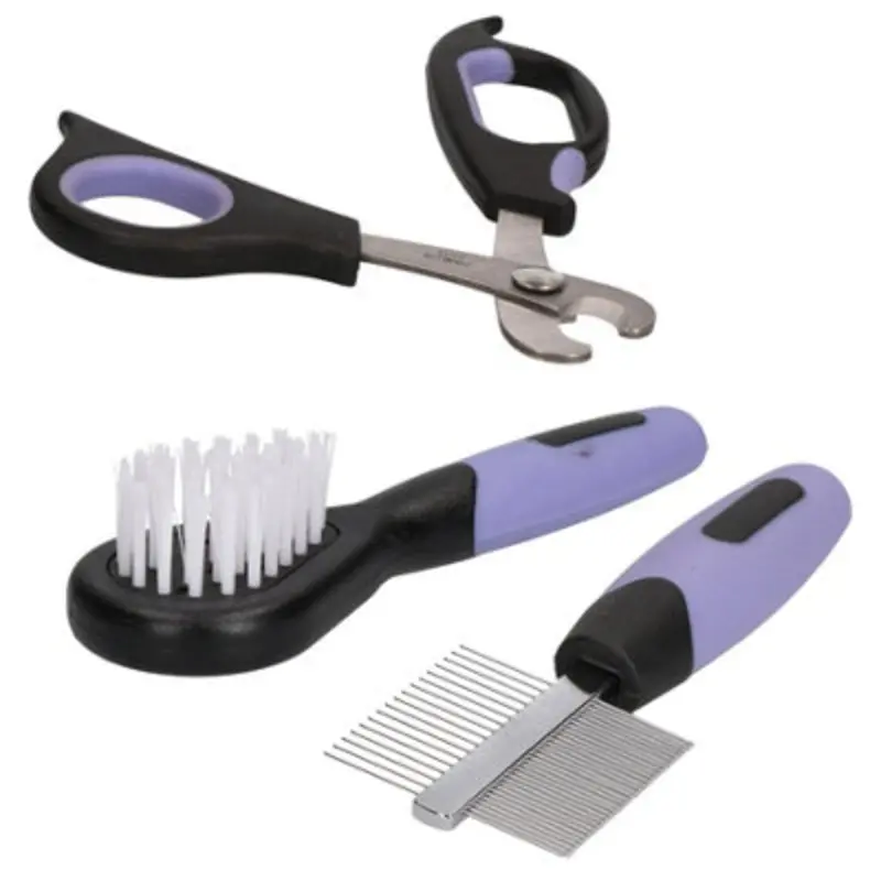 Ab Tools Animal Deluxe Claw Nail Cutter, Soft Brush & Double Sided Comb Groom Kit Small