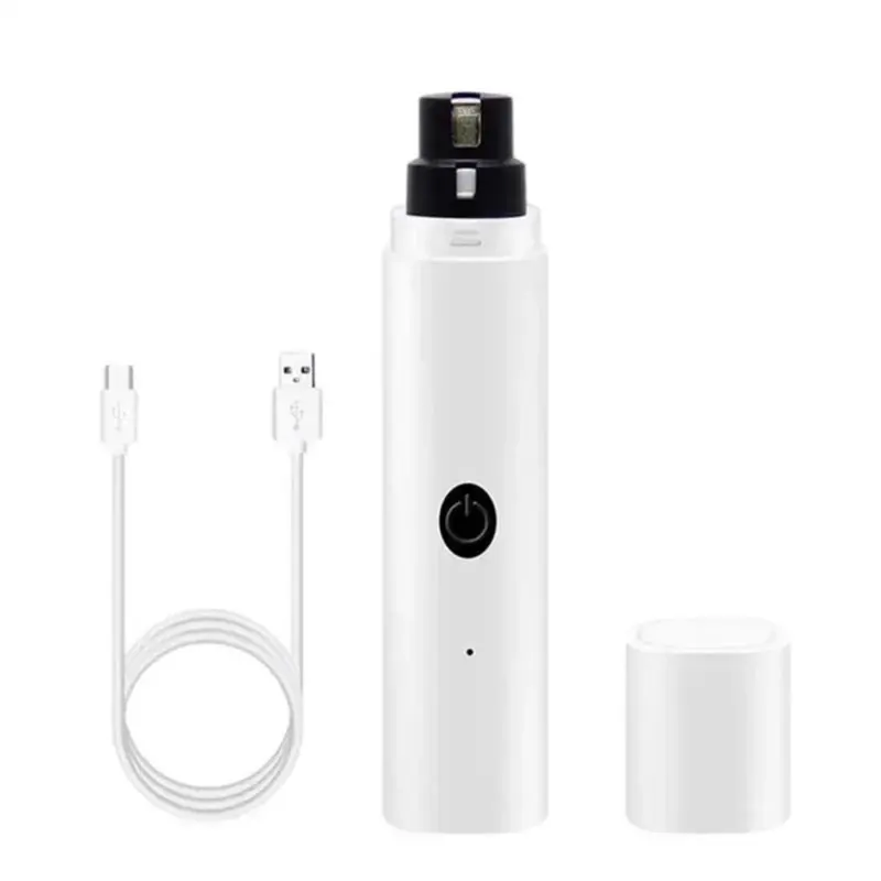 Spactz White Electric Dog Nail Clippers For Grinders Rechargeable,