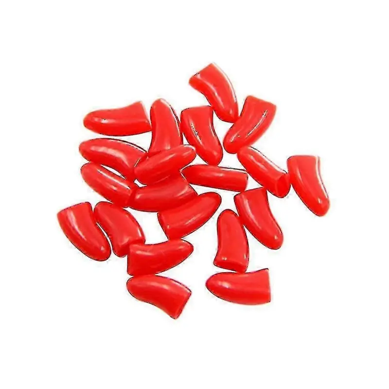 Red (-Xs) 20Pcs Colorful Non-Toxic Soft Nail Caps For Pet Cat Paws Protective