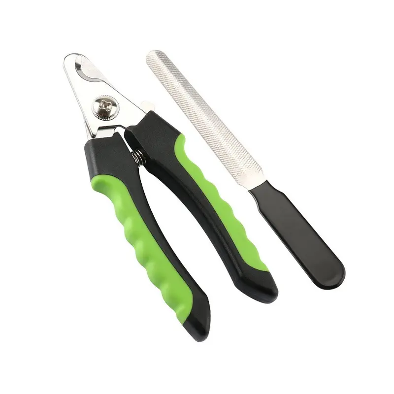 Zeuxo Black/Green Dog Nail Clipper With Safety Guard To Prevent Over-Trimming Small