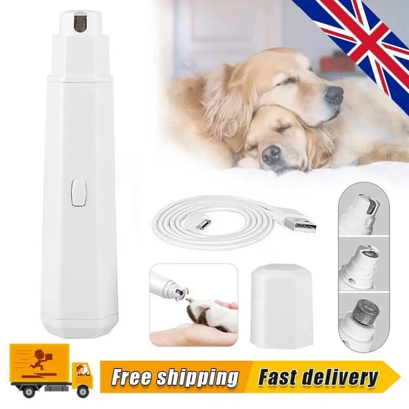 Mdsrjone Electric Dog Toe Nail File Grinder Clippers Pet Cat Claw Grooming