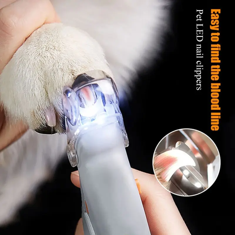 Light Led Nail Trimmer Dog Cat Pet Clipper Scissors Toe Claw Clippers Size 1