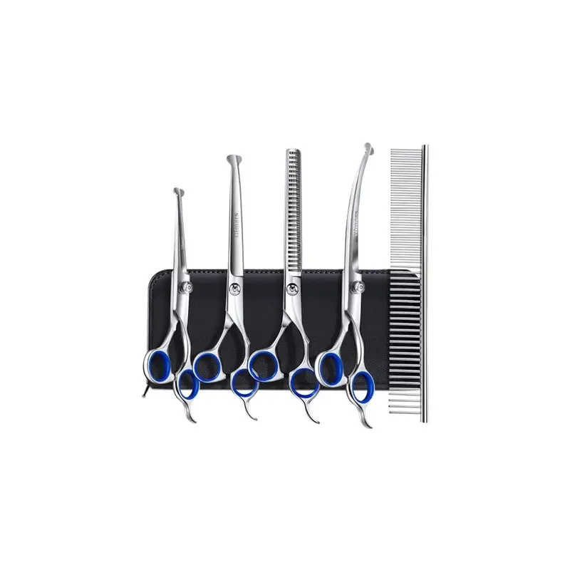 Gimars 6 In 1 Dog Grooming Scissors Safety Round Tip Stainless Steel 6In