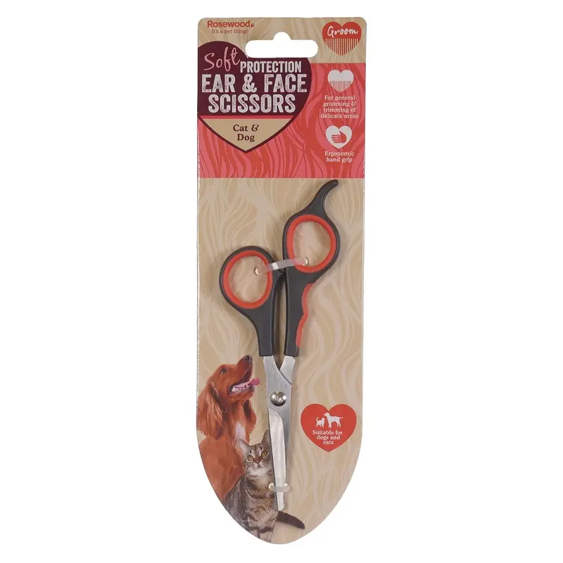 Rosewood Soft Protection Ear & Face Scissors for Dogs & Cats
