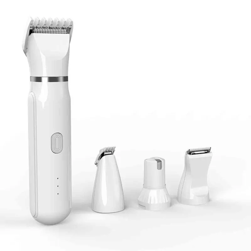 4-in-1 Silent Electric Pet Grooming Kit - Clippers, Trimmer & Grinder