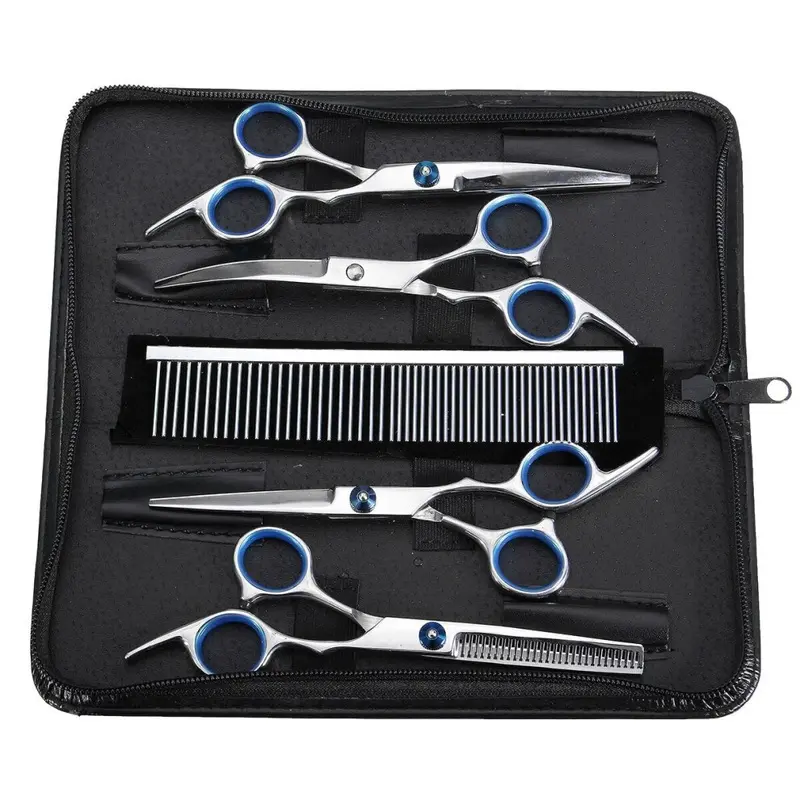Greenzech 7Pcs/Lot Dog Cat Grooming Scissors Set Hair Trimmer