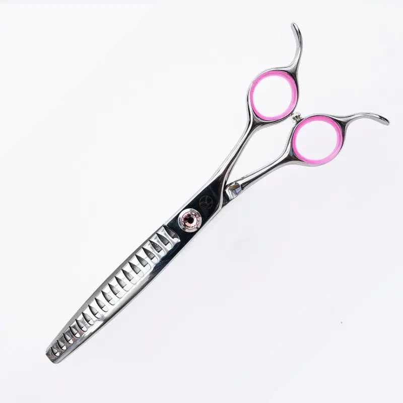 Kanpeki Curved Pink 6.5" 18T Chunker Scissor