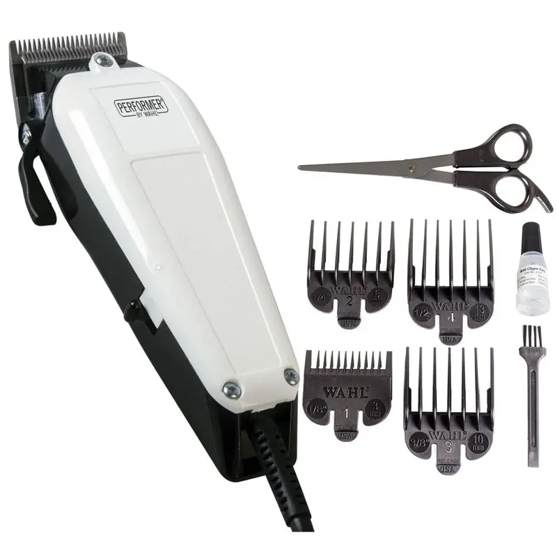 Wahl Performer Dog Animal Shaver Clipper Kit - Steel Blades, X Combs, Scissors Size 4