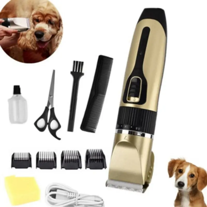 B&Q Cordless Dog Grooming Kit Electric Trimming For Pet And Cats Gold
