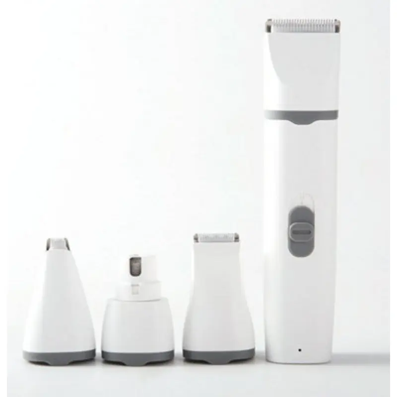 Thehotsale 4-In-1 Rechargeable Pet Electric Grooming Clipper Kit White