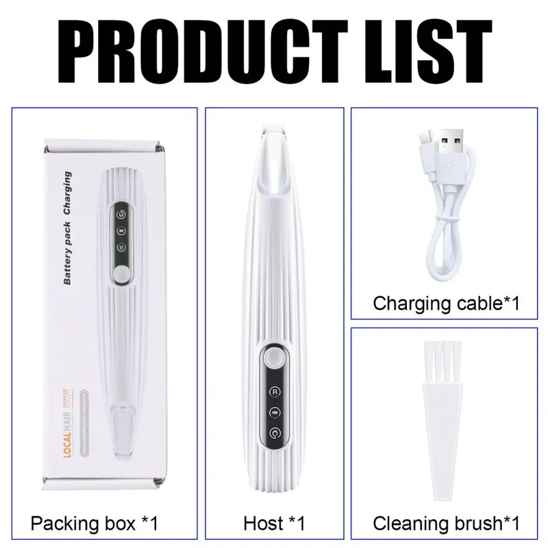 Zeuxo White Led Pet Electric Shaver, Toe/Paw Trimmer